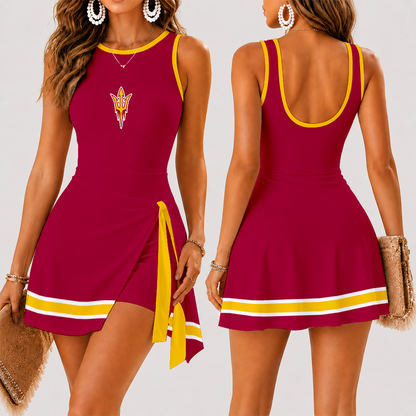 [FAN FAVORITE] NEW CUSTOMIZED NCAA CWS02 ASS ARIZONA STATE SUN DEVILS WOMEN'S SUMMER SKORT DRESS
