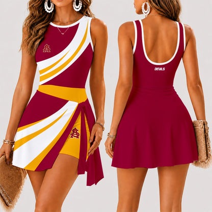 [HOMERUN DEAL] NEW CUSTOMIZED NCAA CWS02 ASS ARIZONA STATE SUN DEVILS WOMEN'S SUMMER SKORT DRESS