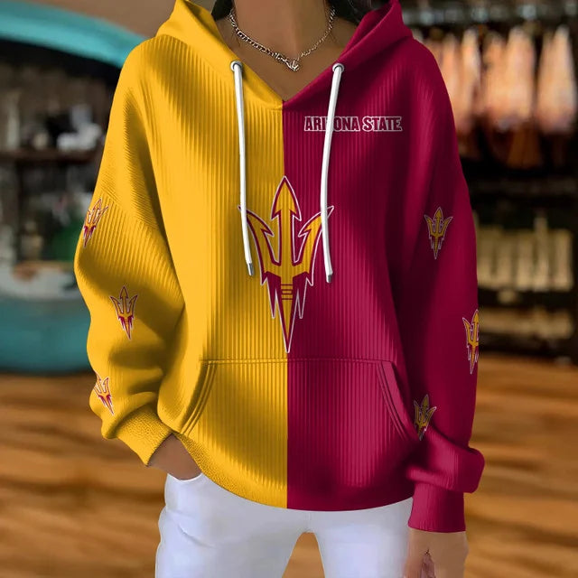 [HOMERUN DEAL] NEW CUSTOMIZED NCAA CWS02 ASS ARIZONA STATE SUN DEVILS RIBBED HOODIE & SWEATSHIRT