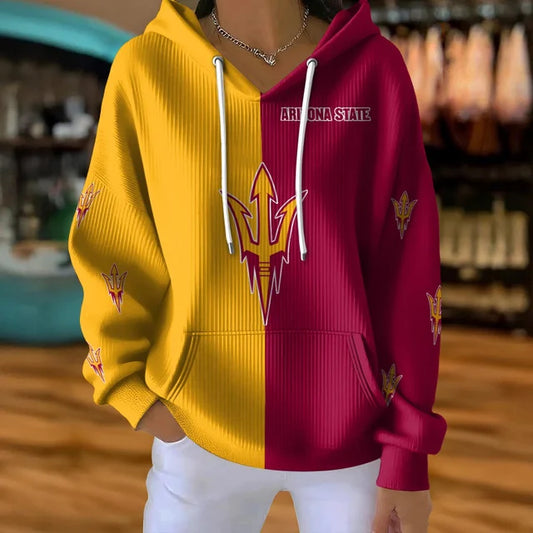 [HOMERUN DEAL] NEW CUSTOMIZED NCAA CWS02 ASS ARIZONA STATE SUN DEVILS RIBBED HOODIE & SWEATSHIRT