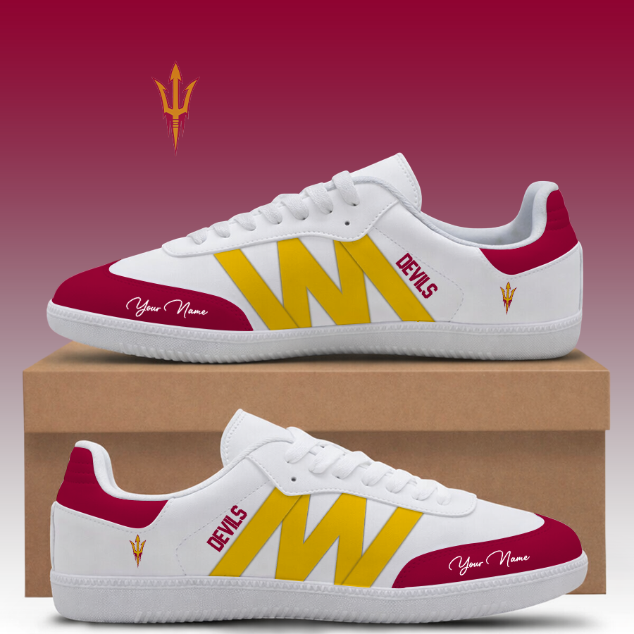 [HOMERUN DEAL] NEW CUSTOMIZED NCAA CWS02 ASS ARIZONA STATE SUN DEVILS CLASSIC SNEAKERS