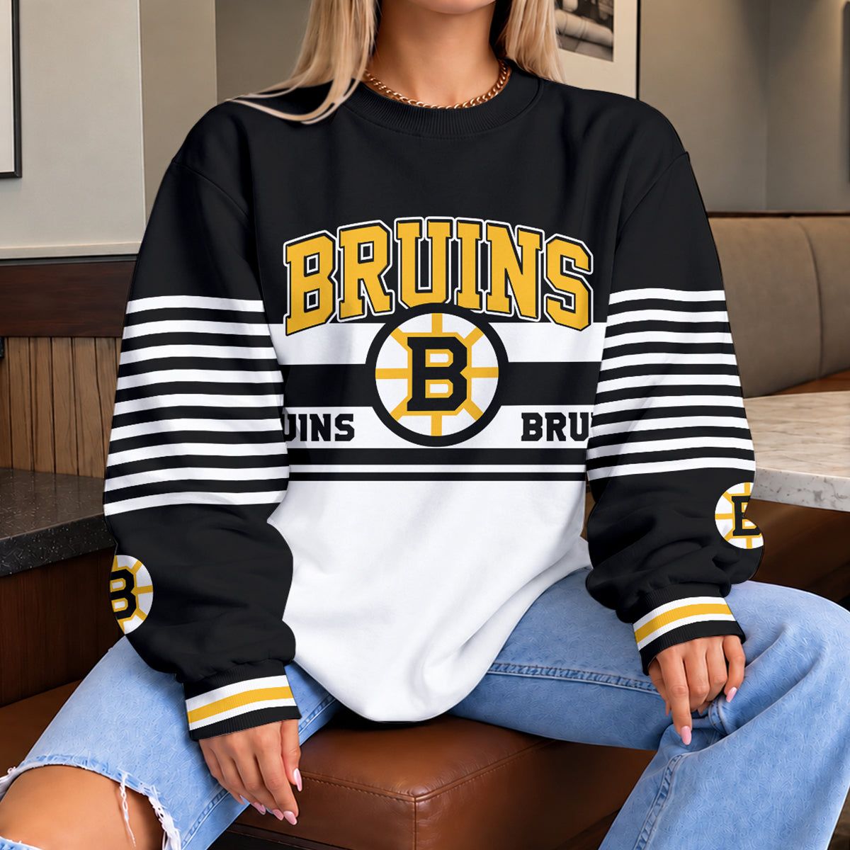 [PUCK DROP DEAL] NEW CUSTOMIZED NHL02 BTB THE BRUINS UNISEX SWEATSHIRT