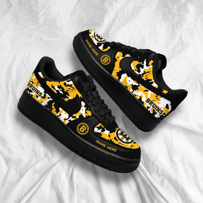 [PUCK DROP DEAL] NEW CUSTOMIZED NHL02 BTB BOSTON BRUINS AF1 SHOES