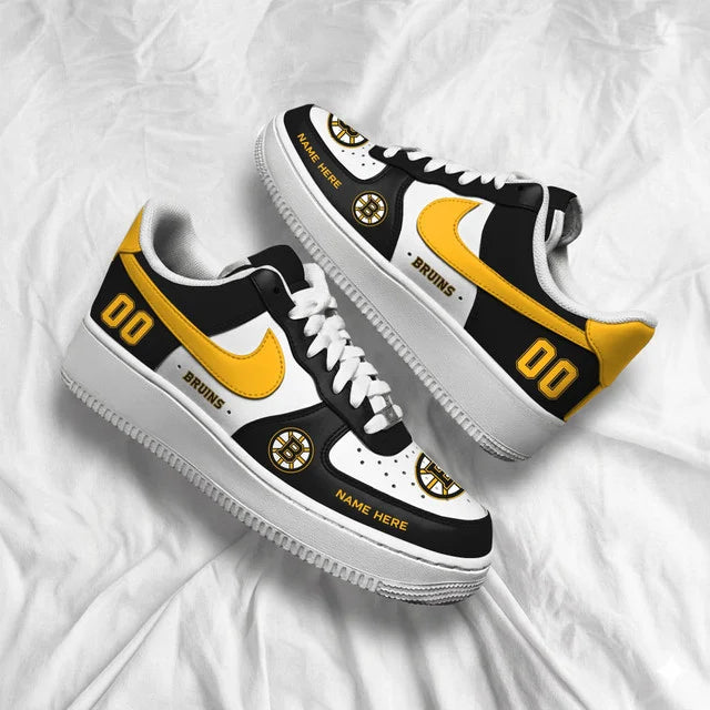 [PUCK DROP DEAL] NEW CUSTOMIZED NHL02 BTB BOSTON BRUINS AF1 SHOES