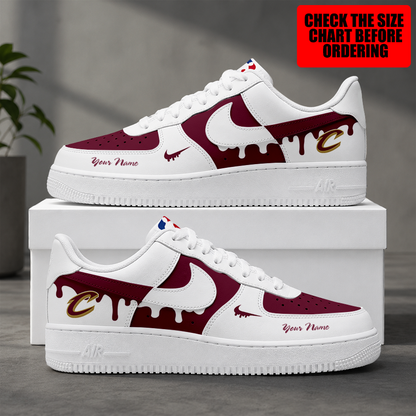 [SLAM DUNK DEAL] NEW CUSTOMIZED NBA02 CCA CLEVELAND CAVALIERS AF1 SHOES
