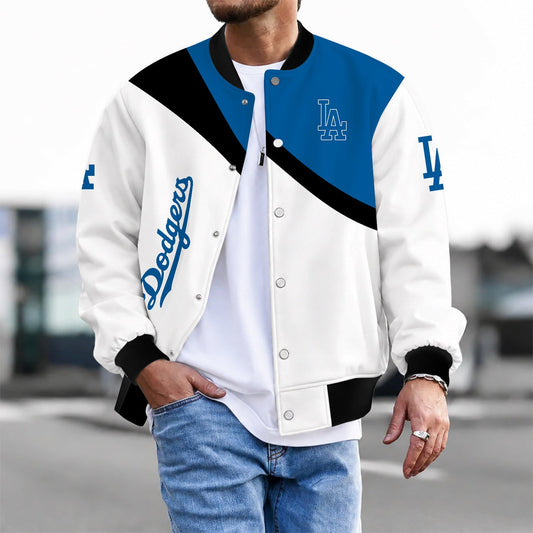 [HOMERUN DEAL] NEW CUSTOMIZED MLB02 LAD LOS ANGELES DODGERS SATIN VARSITY & BASEBALL JACKET