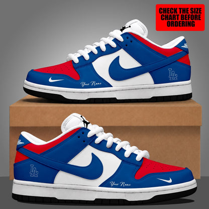 [HOMERUN DEAL] NEW CUSTOMIZED MLB02 LAD LOS ANGELES DODGERS DUNK LOW SHOES