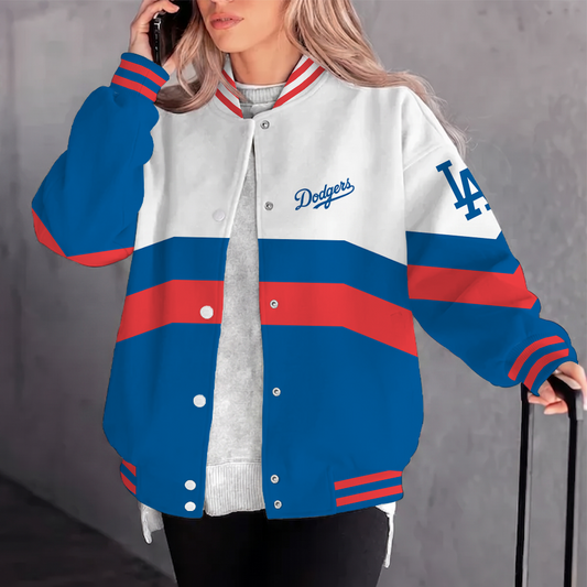 [HOMERUN DEAL] NEW CUSTOMIZED MLB02 LAD LOS ANGELES DODGERS SATIN VARSITY & BASEBALL JACKET