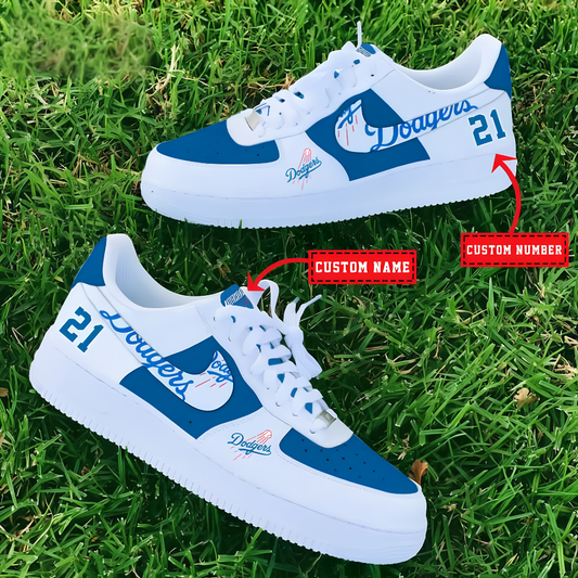 [HOMERUN DEAL] NEW CUSTOMIZED MLB02 LAD LOS ANGELES DODGERS AF1 SHOES