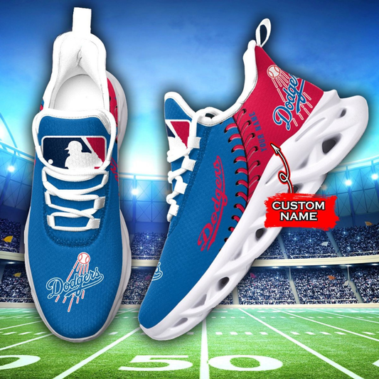 [HOMERUN DEAL] NEW CUSTOMIZED MLB02 LAD LOS ANGELES DODGERS MAX SOUL SHOES