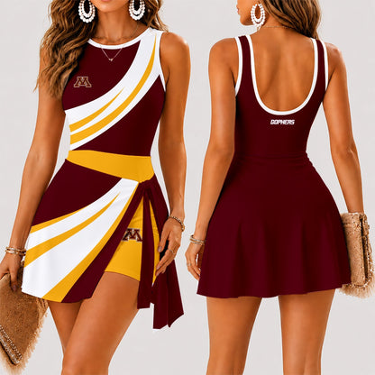 [PUCK DROP DEAL] NEW CUSTOMIZED NCAA MFF02 MGG MINNESOTA GOLDEN GOPHERS WOMEN'S SUMMER SKORT DRESS