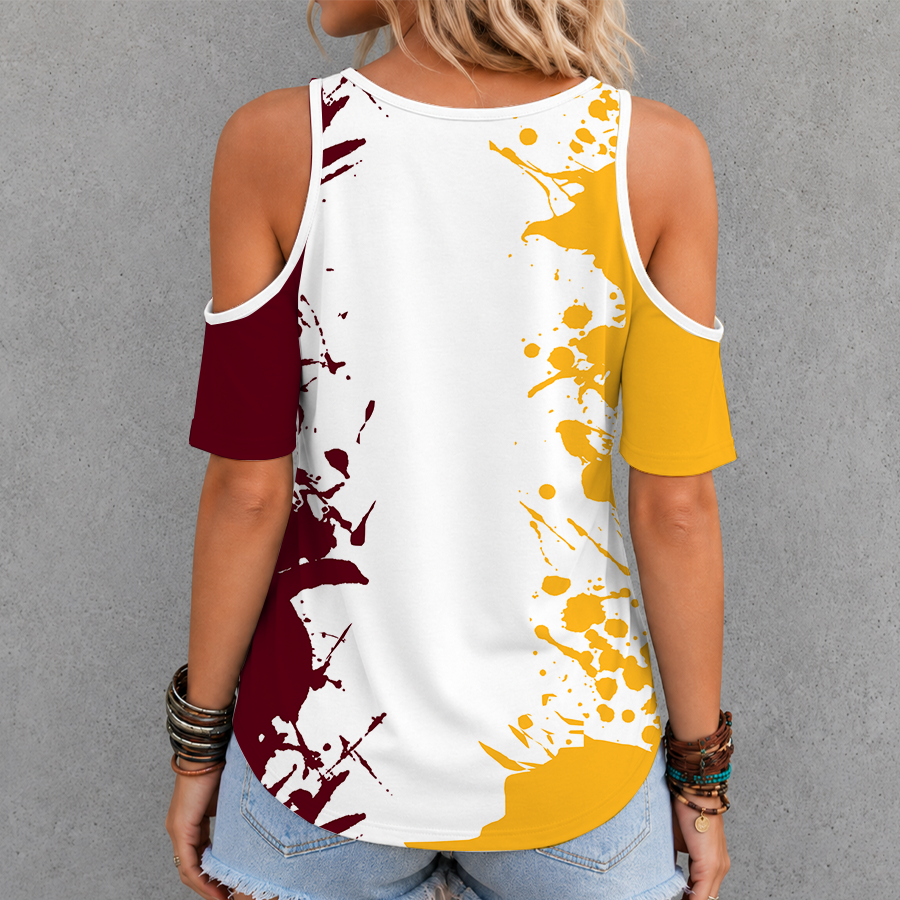 [PUCK DROP DEAL] NEW CUSTOMIZED NCAA MFF02 MGG MINNESOTA GOLDEN GOPHERS CRISS CROSS V-NECK TOP