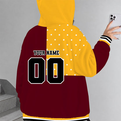 [PUCK DROP DEAL] NEW CUSTOMIZED NCAA MFF02 MGG MINNESOTA GOLDEN GOPHERS STRAPPY ZIP HOODIE