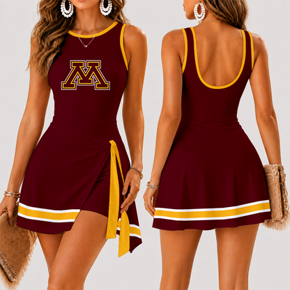 [PUCK DROP DEAL] NEW CUSTOMIZED NCAA MFF02 MGG MINNESOTA GOLDEN GOPHERS WOMEN'S SUMMER SKORT DRESS