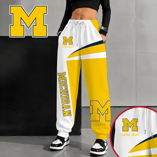 [SLAM DUNK DEAL] NEW CUSTOMIZED NCAA MAM02 MIW MICHIGAN WOLVERINES SWEATPANTS