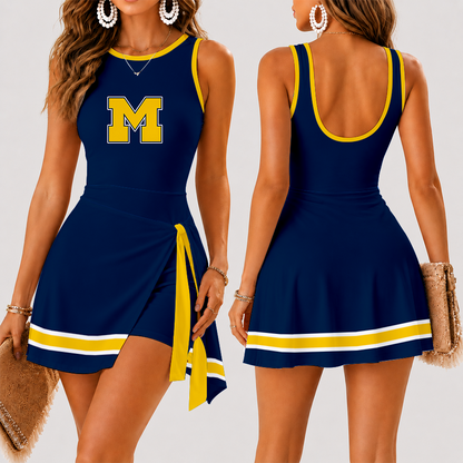 [FAN FAVORITE] NEW CUSTOMIZED NCAA MAM02 MIW MICHIGAN WOLVERINES WOMEN'S SUMMER SKORT DRESS