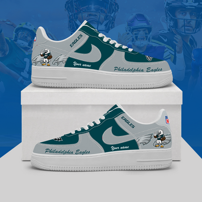 [TOUCHDOWN DEAL] NEW CUSTOMIZED NFL02 PPE PHILADELPHIA EAGLES AF1 SHOES