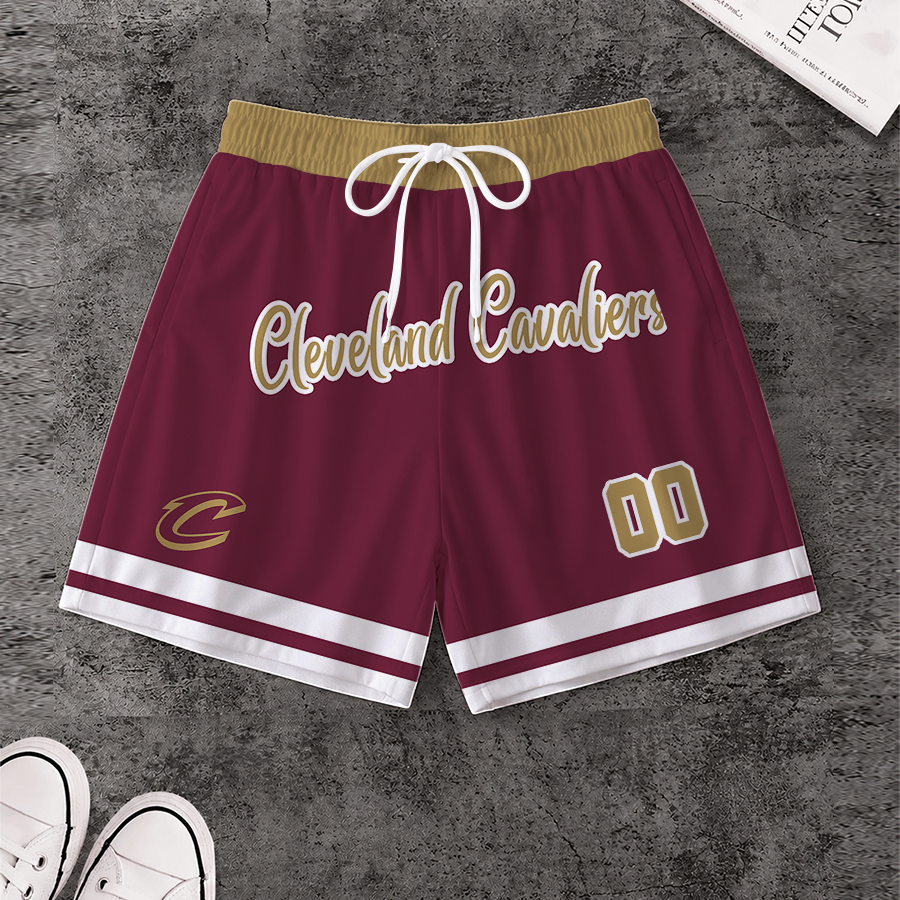 [HOT DEAL] NEW CUSTOMIZED NBA02 CCA CLEVELAND CAVALIERS SHORT PANTS