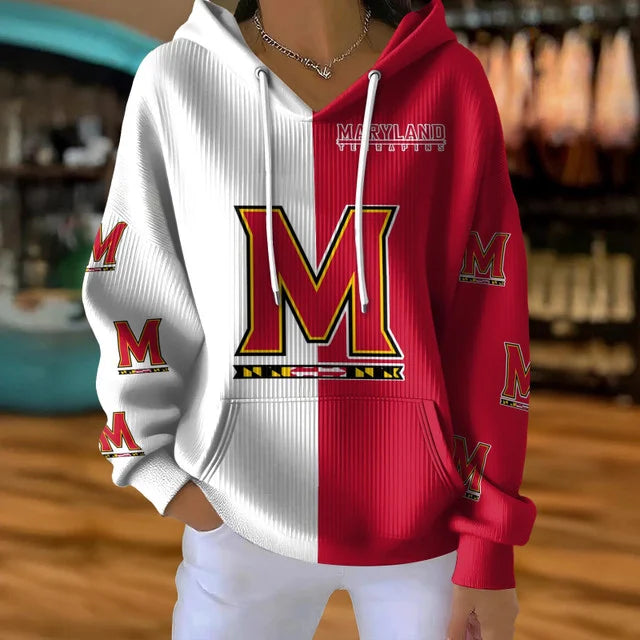 [HOOPS SPECIAL] NEW CUSTOMIZED NCAA CFH02 MLT MARYLAND TERRAPINS RIBBED HOODIE & SWEATSHIRT
