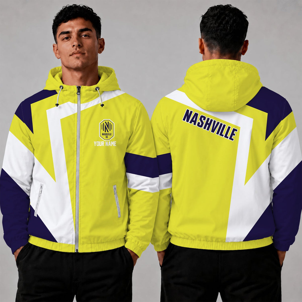 [GOAL DEAL] NEW CUSTOMIZED MLS02 NSC NASHVILLE SC WINDBREAKER JACKET