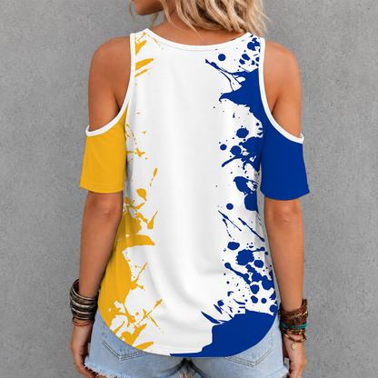 [TOUCHDOWN DEAL]NEW CUSTOMIZED NCAA FBS02 PIP PITTSBURGH PANTHERS CRISS CROSS V-NECK TOP