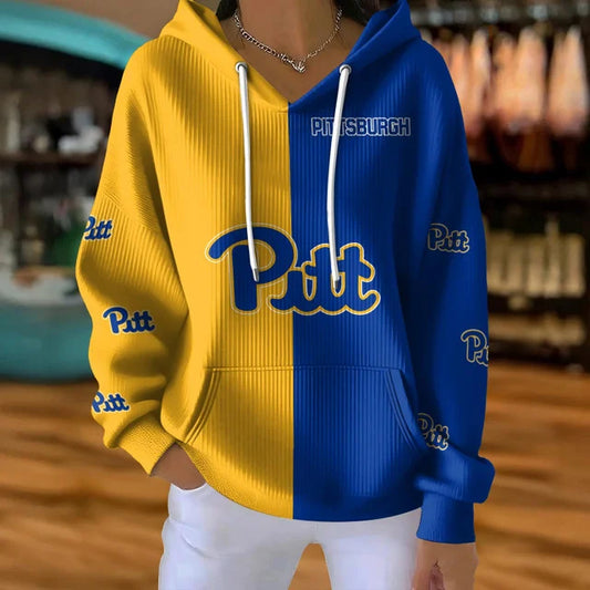 [TOUCHDOWN DEAL] NEW CUSTOMIZED NCAA FBS02 PIP PITTSBURGH PANTHERS RIBBED HOODIE & SWEATSHIRT
