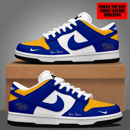 [TOUCHDOWN DEAL]NEW CUSTOMIZED NCAA FBS02 PIP PITTSBURGH PANTHERS DUNK LOW SHOES