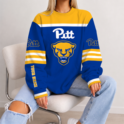 [TOUCHDOWN DEAL] NEW CUSTOMIZED NCAA FBS02 PIP PITTSBURGH PANTHERS UNISEX SWEATSHIRT