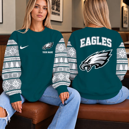 [TOUCHDOWN DEAL] NEW CUSTOMIZED NFL02 PPE THE EAGLES UNISEX SWEATSHIRT