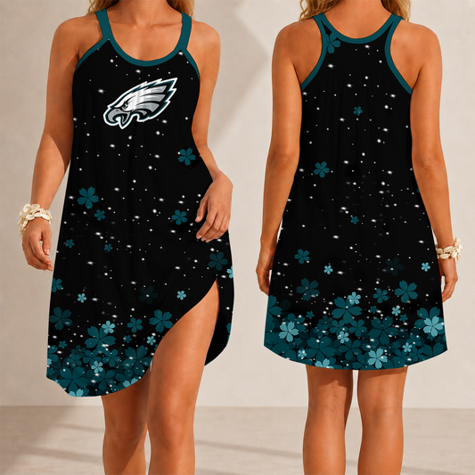 [TOUCHDOWN DEAL] NEW CUSTOMIZED NFL02 PPE PHILADELPHIA EAGLES CAMISOLE DRESS