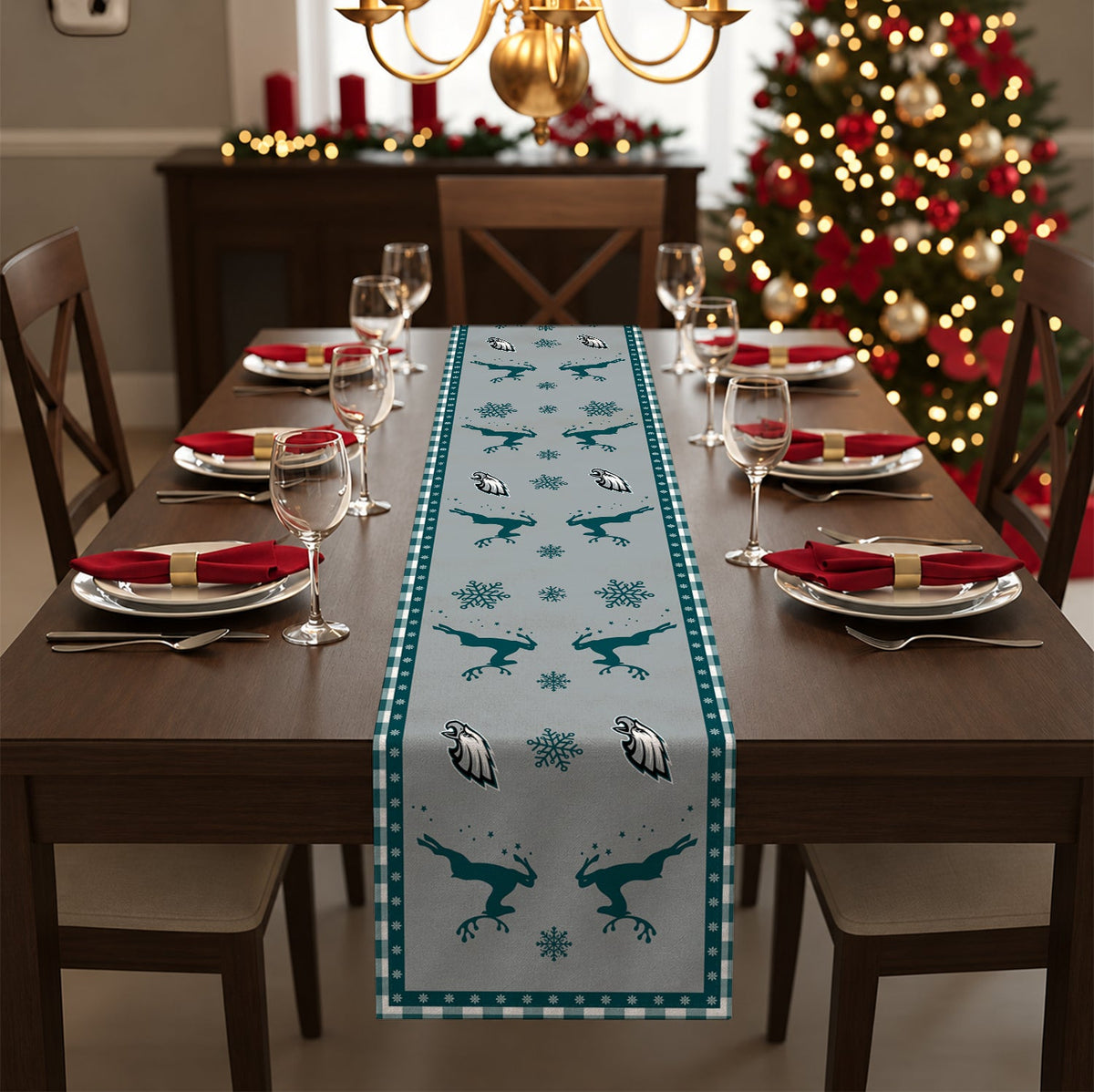 [TOUCHDOWN DEAL] NEW CUSTOMIZED NFL02 PPE PHILADELPHIA EAGLES TABLE RUNNER