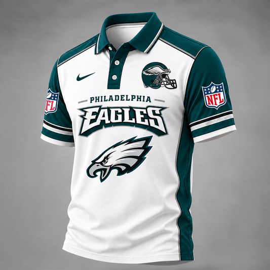 [TOUCHDOWN DEAL] NEW CUSTOMIZED NFL02 PPE THE EAGLES POLO SHIRT