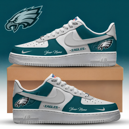 [TOUCHDOWN DEAL] NEW CUSTOMIZED NFL02 PPE PHILADELPHIA EAGLES AF1 SNEAKERS