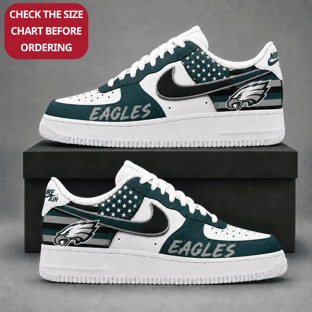 [TOUCHDOWN DEAL] NEW CUSTOMIZED NFL02 PPE PHILADELPHIA EAGLES AF1 SHOES
