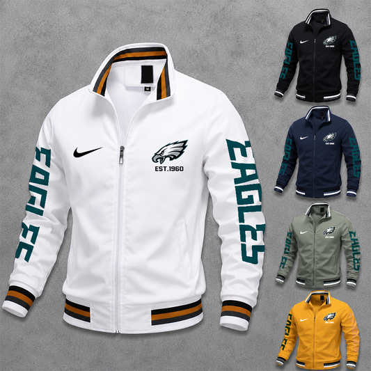 [TOUCHDOWN DEAL] NEW CUSTOMIZED NFL02 PPE PHILADELPHIA EAGLES MEN'S CASUAL JACKET