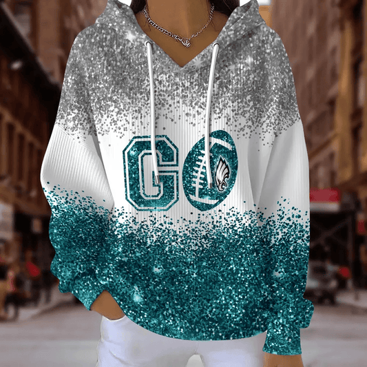 [TOUCHDOWN DEAL] NEW CUSTOMIZED NFL02 PPE PHILADELPHIA EAGLES RIBBED HOODIE & SWEATSHIRT