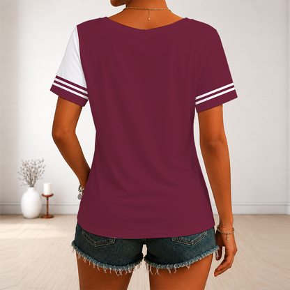 [HOT DEAL] NEW CUSTOMIZED NBA02 CCA CLEVELAND CAVALIERS V-NECK FEMALE SHIRT