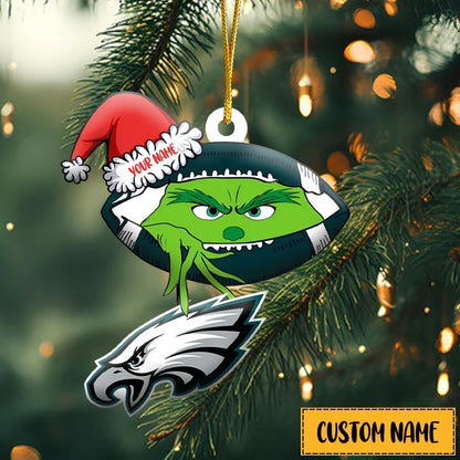 [TOUCHDOWN DEAL] NEW CUSTOMIZED NFL02 PPE PHILADELPHIA EAGLES CHRISTMAS ACRYLIC ORNAMENT