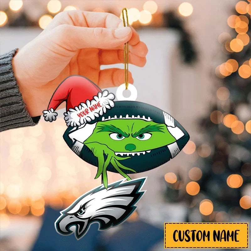 [TOUCHDOWN DEAL] NEW CUSTOMIZED NFL02 PPE PHILADELPHIA EAGLES CHRISTMAS ACRYLIC ORNAMENT