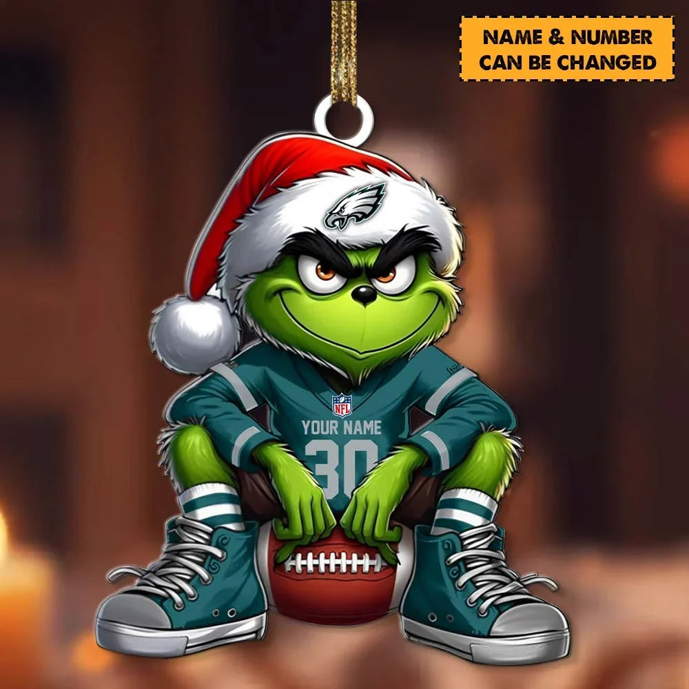 [TOUCHDOWN DEAL] NEW CUSTOMIZED NFL02 PPE PHILADELPHIA EAGLES CHRISTMAS ACRYLIC ORNAMENT
