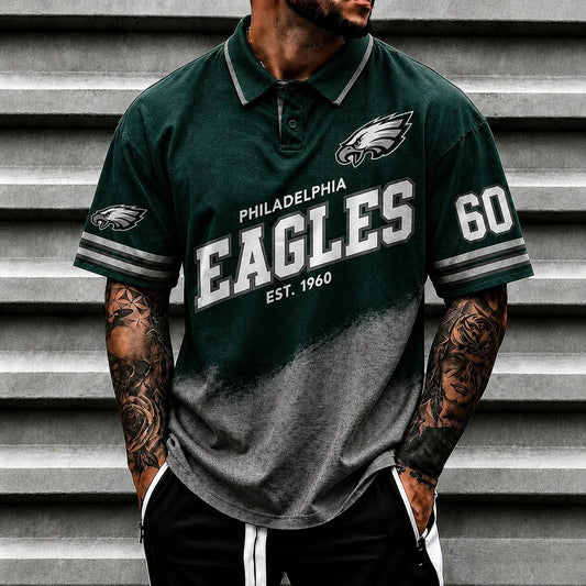 [TOUCHDOWN DEAL] NEW CUSTOMIZED NFL02 PPE PHILADELPHIA EAGLES POLO SHIRT