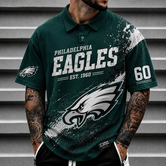 [TOUCHDOWN DEAL] NEW CUSTOMIZED NFL02 PPE PHILADELPHIA EAGLES POLO SHIRT