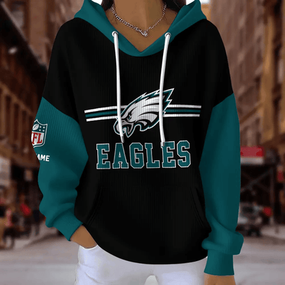 [TOUCHDOWN DEAL] NEW CUSTOMIZED NFL02 PPE PHILADELPHIA EAGLES RIBBED HOODIE & SWEATSHIRT