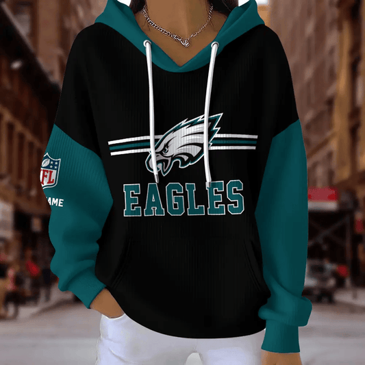 [TOUCHDOWN DEAL] NEW CUSTOMIZED NFL02 PPE PHILADELPHIA EAGLES RIBBED HOODIE & SWEATSHIRT