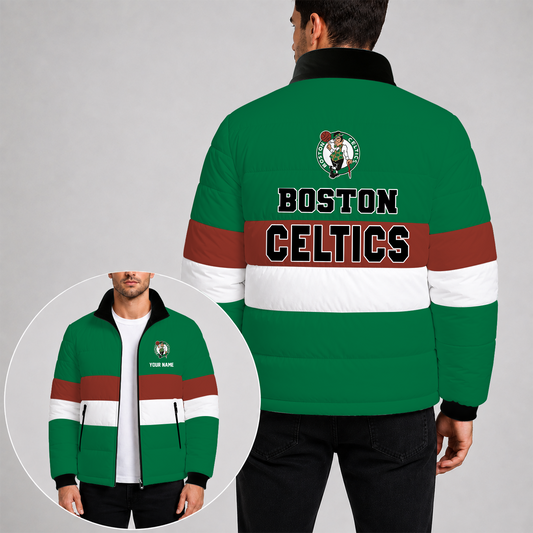 [SLAM DUNK DEAL] NEW CUSTOMIZED NBA03 BCE THE CELTICS PUFFER JACKET