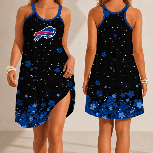 [TOUCHDOWN DEAL] NEW CUSTOMIZED NFL03 BFB BUFFALO BILLS CAMISOLE DRESS