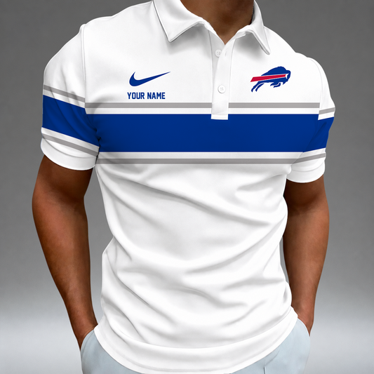 [TOUCHDOWN DEAL] NEW CUSTOMIZED NFL03 BFB BUFFALO BILLS POLO SHIRT