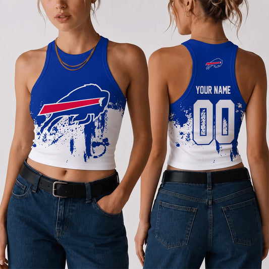 [TOUCHDOWN DEAL] NEW CUSTOMIZED NFL03 BFB THE BILLS WOMEN'S CROP TOP