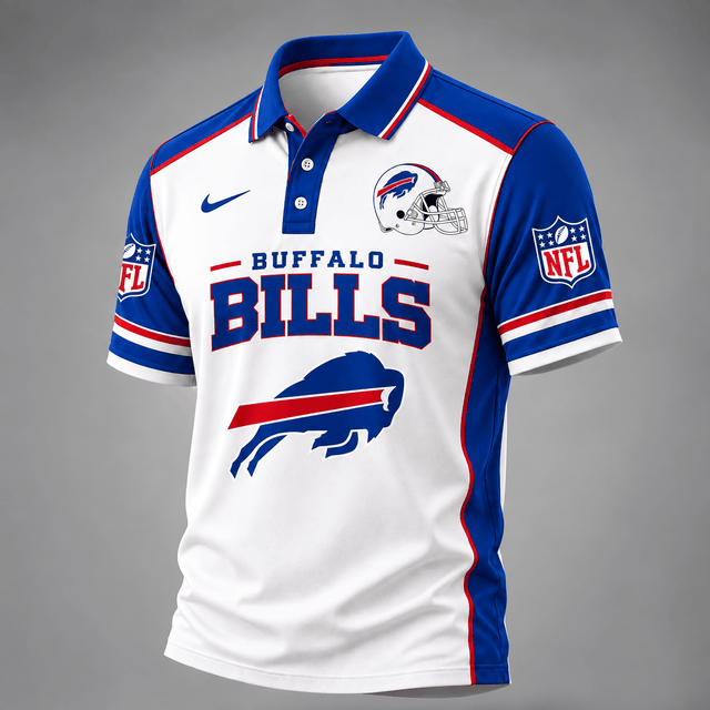 [TOUCHDOWN DEAL] NEW CUSTOMIZED NFL03 BFB THE BILLS POLO SHIRT