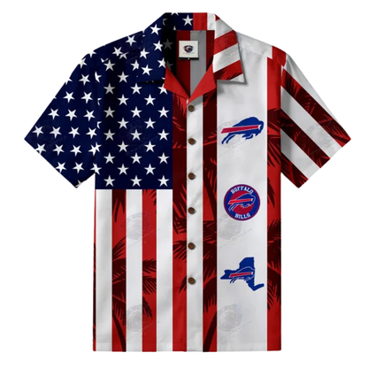 [TOUCHDOWN DEAL] NEW CUSTOMIZED NFL03 BFB BUFFALO BILLS PATRIOTIC 250 USA HAWAIIAN SHIRT